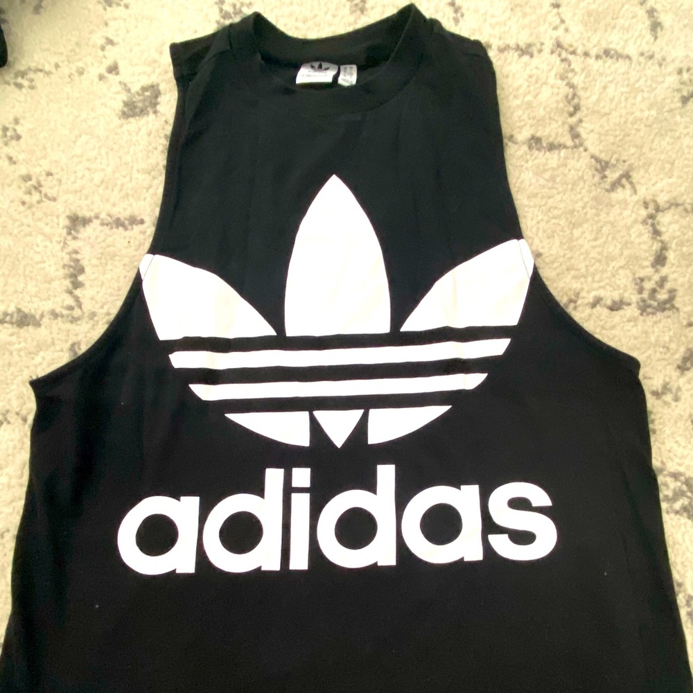 Adidas trefoil logo tank top